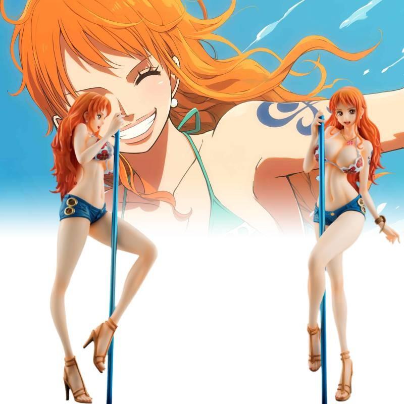 Piece One Nami Figurine Swimwear Pole Dance Anime Model Garnish Christmas Gift