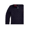Polo Ralph Lauren SS23 Jednobarevný svetr s vyšívaným logem s copánkovým vzorem Dětský svetr 323868894-005