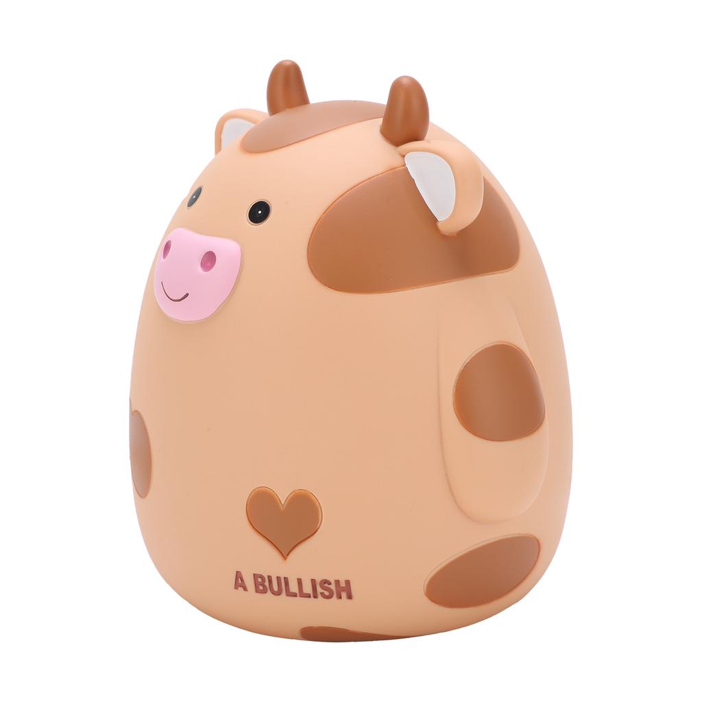 Piggy Bank Cartoon Cow Cute Practical Vinyl Broken Resistant Coin Bank for Children S Day Gifts