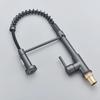 Black Gray Kitchen Sink Faucet Dual Mode Spout Pull Down 360° Rotation Faucet Deck Mounted Hot Cold Water Mixer Tap Torneira