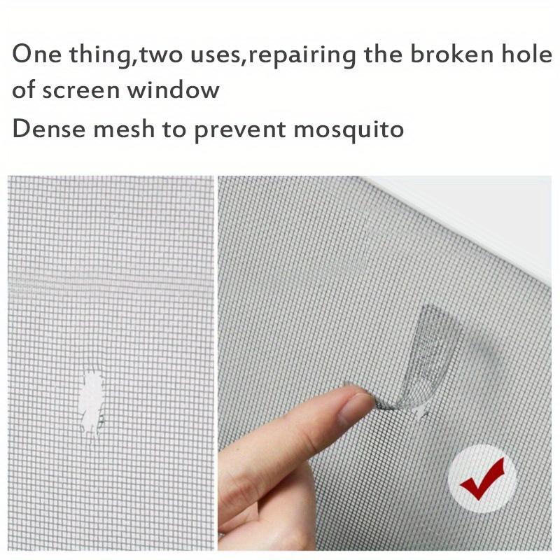 Window And Door Screen Repair Patch, 6.2cm×8.99cm, 5 Patch For 1 Sheet, Strong Adhesive & Waterproof Fiberglass Covering Mesh Tape