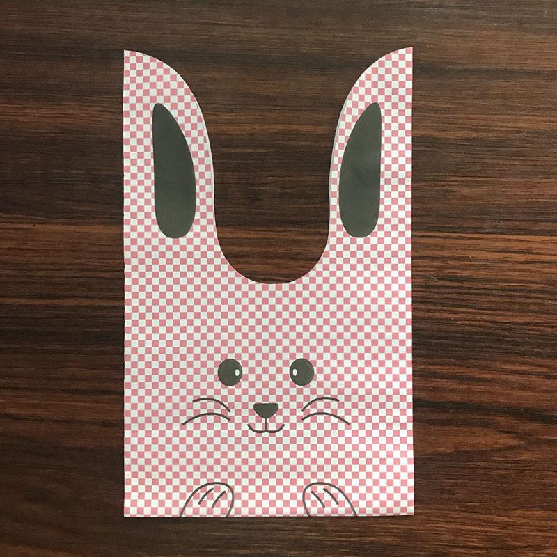 Cartoon Bunny Ears Candy Snack Bag for Kids - Children's Day Gift, Snowflake Crisp Cookies, Small Snacks, Baking Packaging