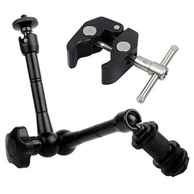 11inch Adjustable Articulating Friction Magic Arm Large Super Clamp for Camera