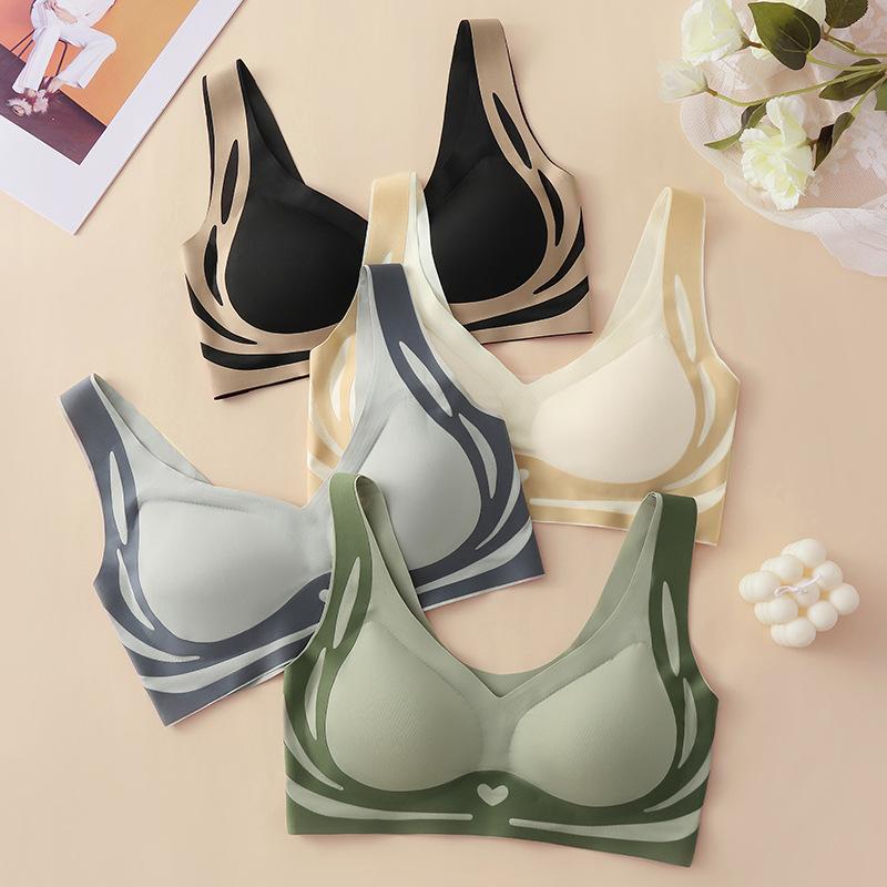 L-4XL PLUS Dame Push-up BH Sømløs Trådløs BH Stor Størrelse Undertøy