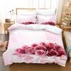 Love Red Rose Nevresim Takımı Housse De Couette Mutlu Sevgililer Günü/evlilik/düğün Nevresim Takımı Dropship Yatak Takımı - Çarşaf Yok