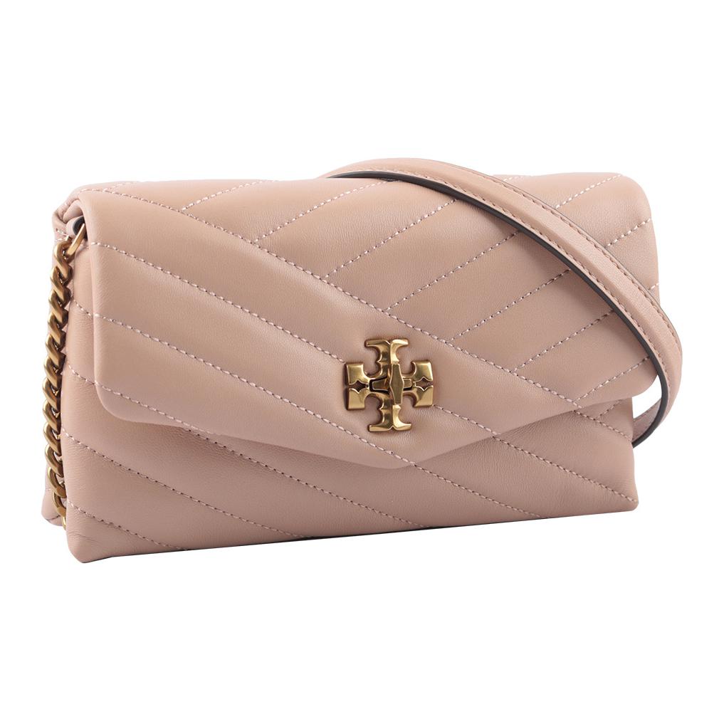 Tory Burch Kira Chain Quilted Leather Wallet Crossbody Bag Women bags Pink 90343-288