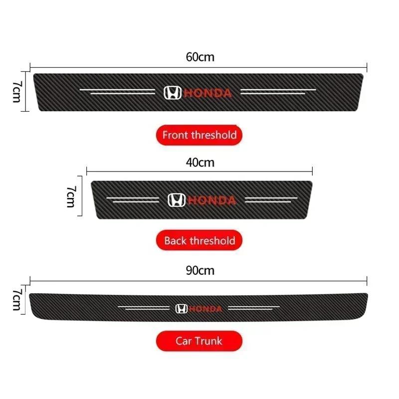 TR1-Car Door Sill Protector Trunk Bumper Threshold Sticker for Honda Accord CRV Jazz Pilot Civic HRV City Odyssey Crosstour URV CITY