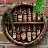 Vintage Whiskey Barrel Metal Wall Art Sign 12 Round Tin Decor for Bar Pub Man Cave Home 2D Flat Rustic Easy Hang