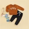 Autumn Baby Boys Clothes Sets Letter Print Long Sleeve Casual Sweatshirt+Pants 2pcs Toddler Clothes Sports Suit New