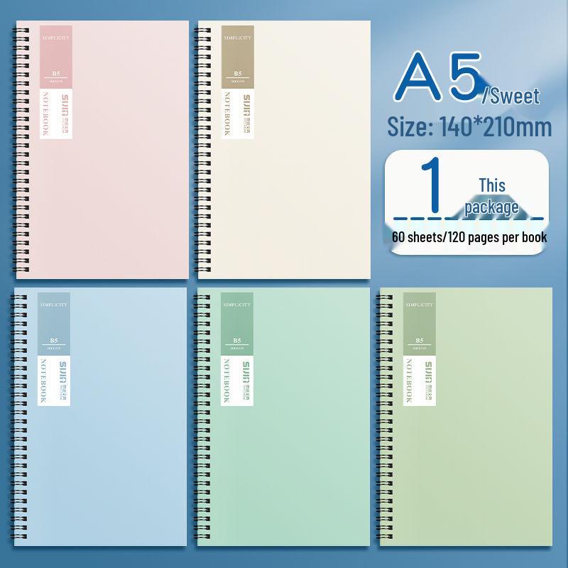 

B5 Thickened Double Coil Lined Notebook