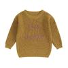 Boy Cute Sweater Children Baby Letter Embroidery Knitted Tops Kids Autumn Winter Pullover Sweaters Clothes