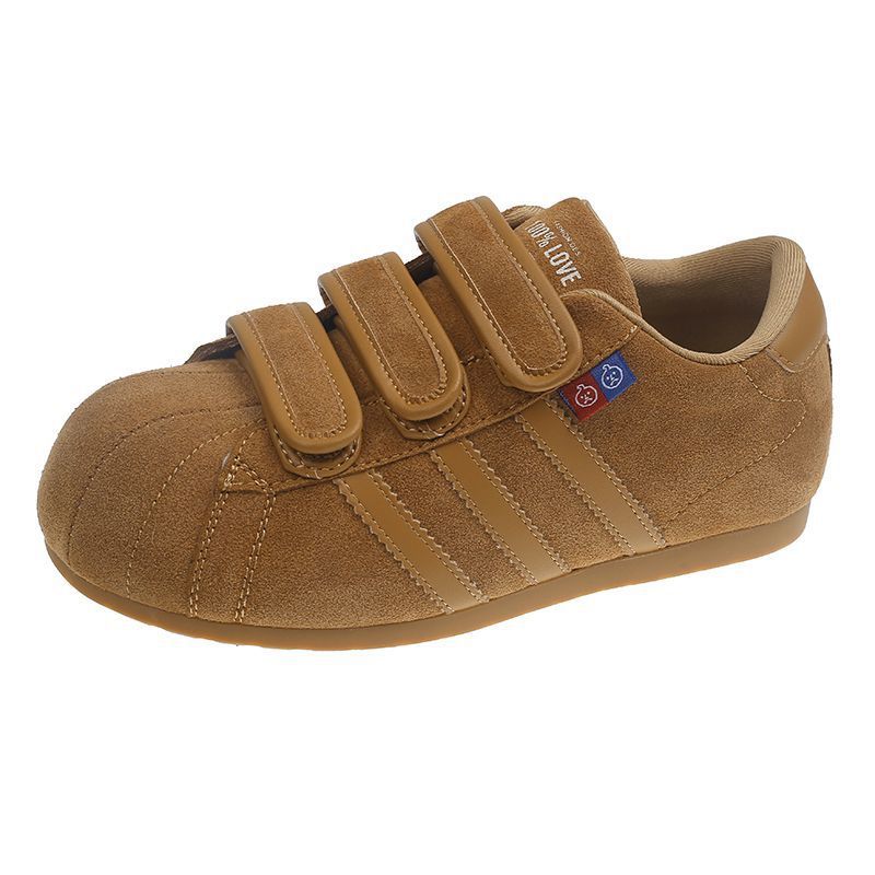 2025 autumn Korean version Velcro retro German training shoes women's inner height increase breathable non-slip wear-resistant casual versatile spo