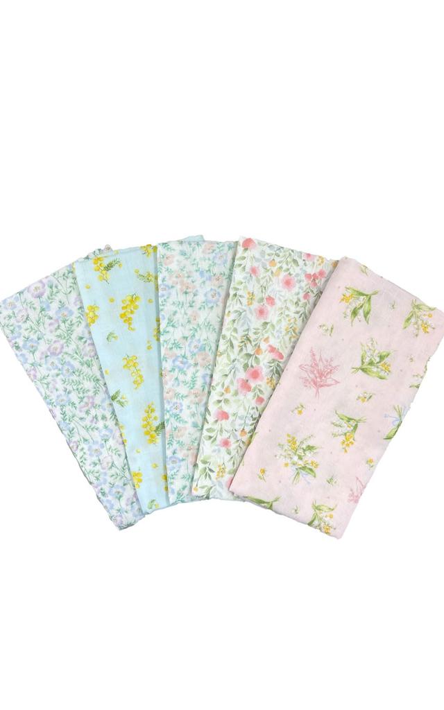 amife petit Tenugui Made in (Tenugui) Gauze, 100% Cotton, Japan, Anti-Fray (Flower A)