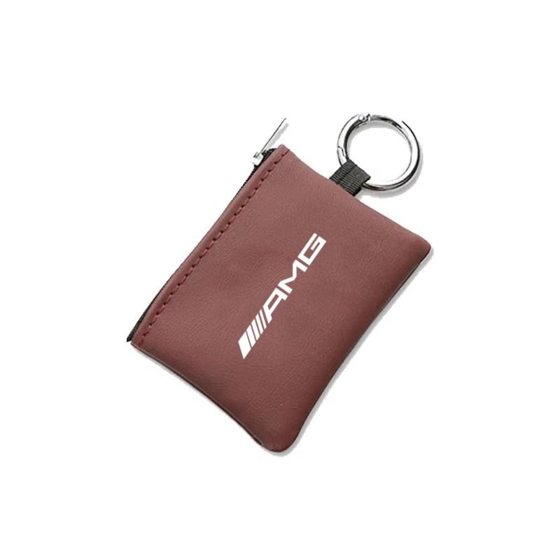 PU Leather Car Key Case Dust Key Bag Accessories For Mercedes Benz AMG W205 C300 W203 W206 W108 W124 W126 DZ-BENZ ZF8