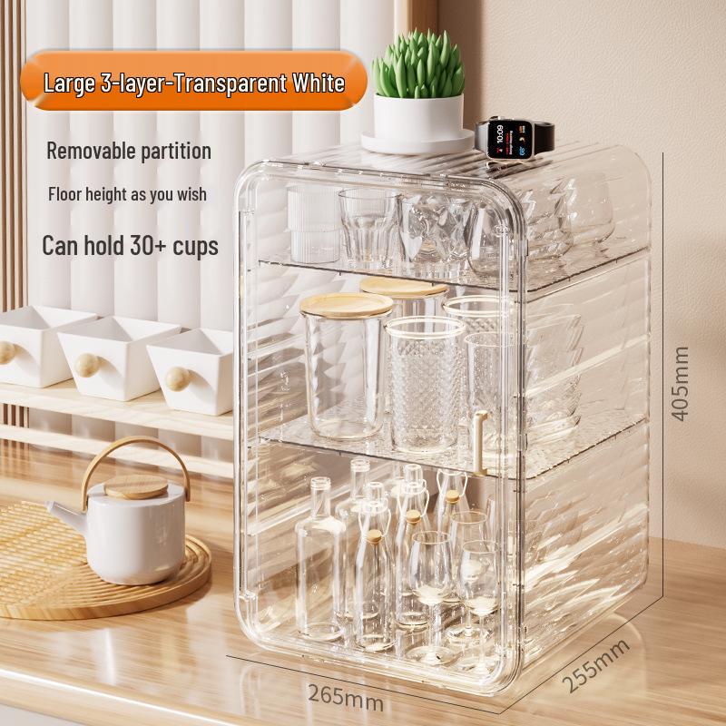 Dustproof Tea & Coffee Cup Storage Rack
