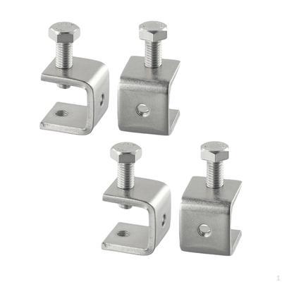 4x C Clamp Fixed Holder Clip ,Stainless Steel ,Woodworking Clamp,Square with Wide Jaw Openings