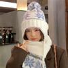 Cozy Winter Pom Pom Snowflake Hat: Versatile Knitted Woolen Pullover for Larger Heads