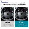 For Renault Clio 3 2013 2014 2015 2016 2017 2018 Real Soft Carbon Fiber Sticker LHD RHD Car Steering Wheel Button Frame Trim