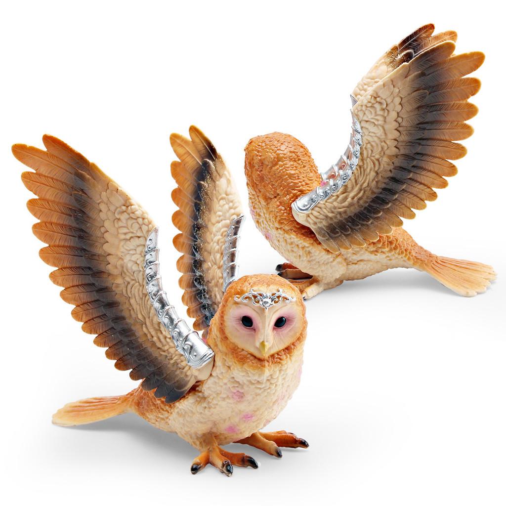 Animal Model Pvc Flying Owl Figurine For Children Educational Display
