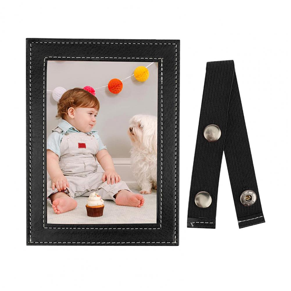 Car Sun Visor Photo Frame 4x6 Faux Leather Picture Holder for Car Displays Your Photographs Both Vertically And Horizontally Car