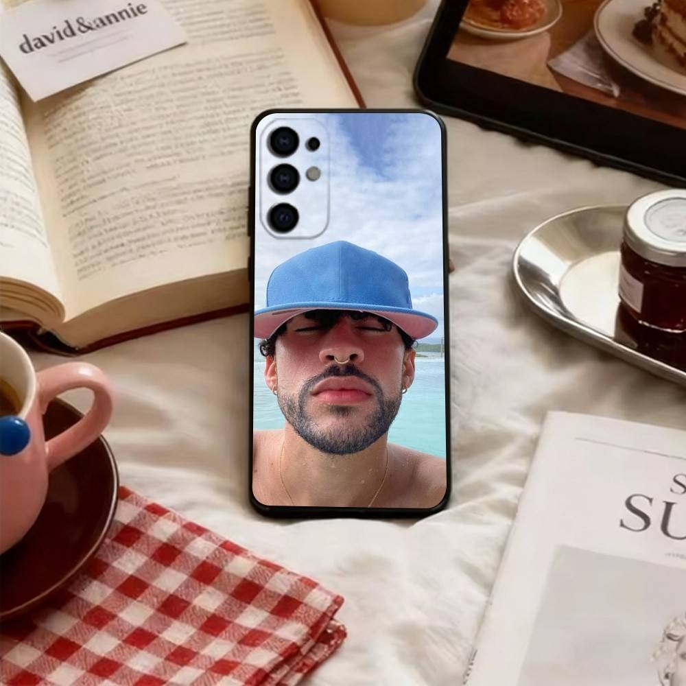 Bad Bunny Phone Case For Samsung S25,S24,S21,S22,S23,S30,Ultra,S20,Plus,Fe,Lite,Note,10,Soft Black Cover