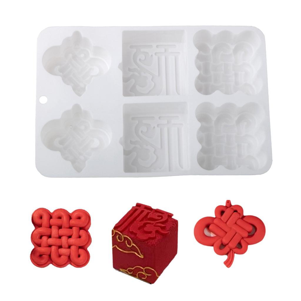Silicone Cake Molds Traditional Chinese Fu Pattern Baking Accessories for Holiday Baking and Unique Dessert Creation