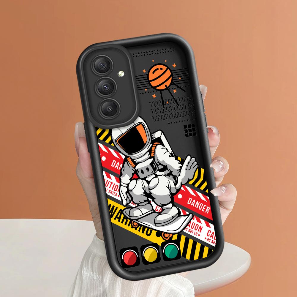 Weiches Silikon-Telefongehäuse mit quadratischem Leiterdruckmuster, vollständige Abdeckung, Kamera, stoßfestes Schutzgummigehäuse für Samsung