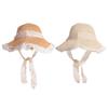 Pastoral Style Big Brim Sun Hat Lace UV Protection Cap Foldable Women Straw Hat  Female