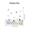1Pc Watercolour Flower Butterflies Wall Stickers Children's Room Decor Home Essentials Bedroom Decoration Living Room Wall Decal