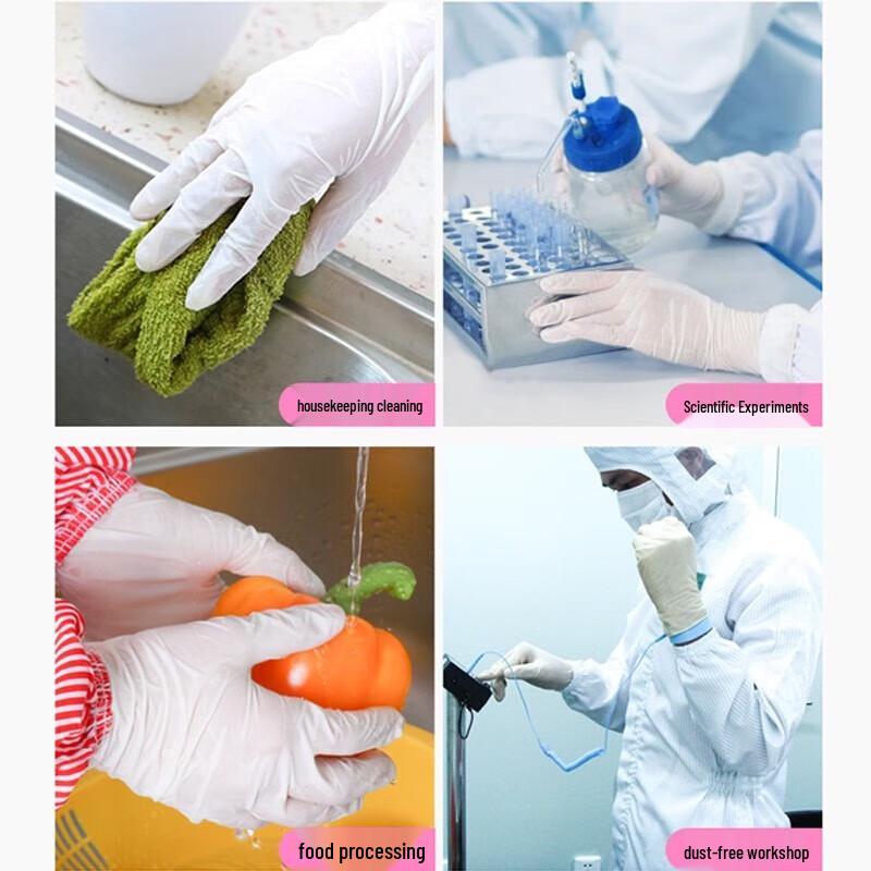 Jednorazowe Cienkie Rękawice Lateksowe Gospodarstwa Domowego