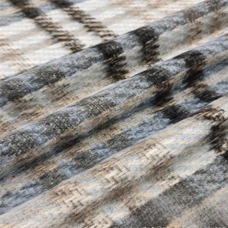 Thickened Matte Checkered Fabric Vintage Soft for Handmade Diy Sewing Clothing Skirts Winter Coat Jackets Pants Material