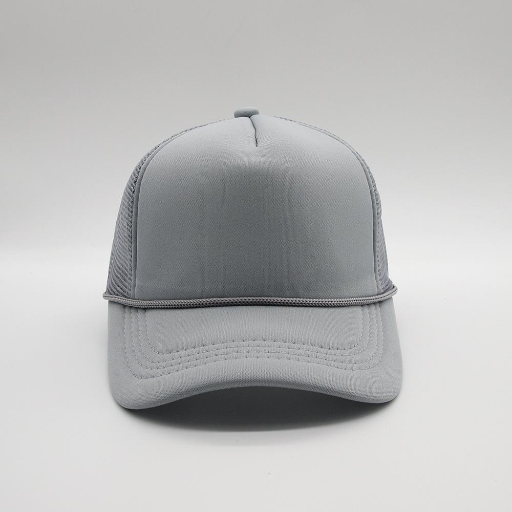 New Trucker Caps Men Women Plain Blank Foam Mesh Baseball Cap With Rope Summer Breathable Outdoor Sport Sun Visor Hats