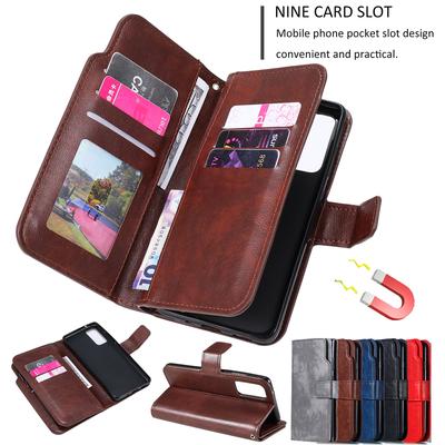 Funda de cuero con tapa y tarjetero retro 9 para Samsung S23 S22 S21 S20 Ultra Plus S21 S20FE Note20Ultra A14 A54 A53 / iPhone 15 14 13 12Pro Max XSMAX