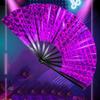 Foldable Clack Clapping Fans PVC Stage Performance Dance  for Line Dancing
