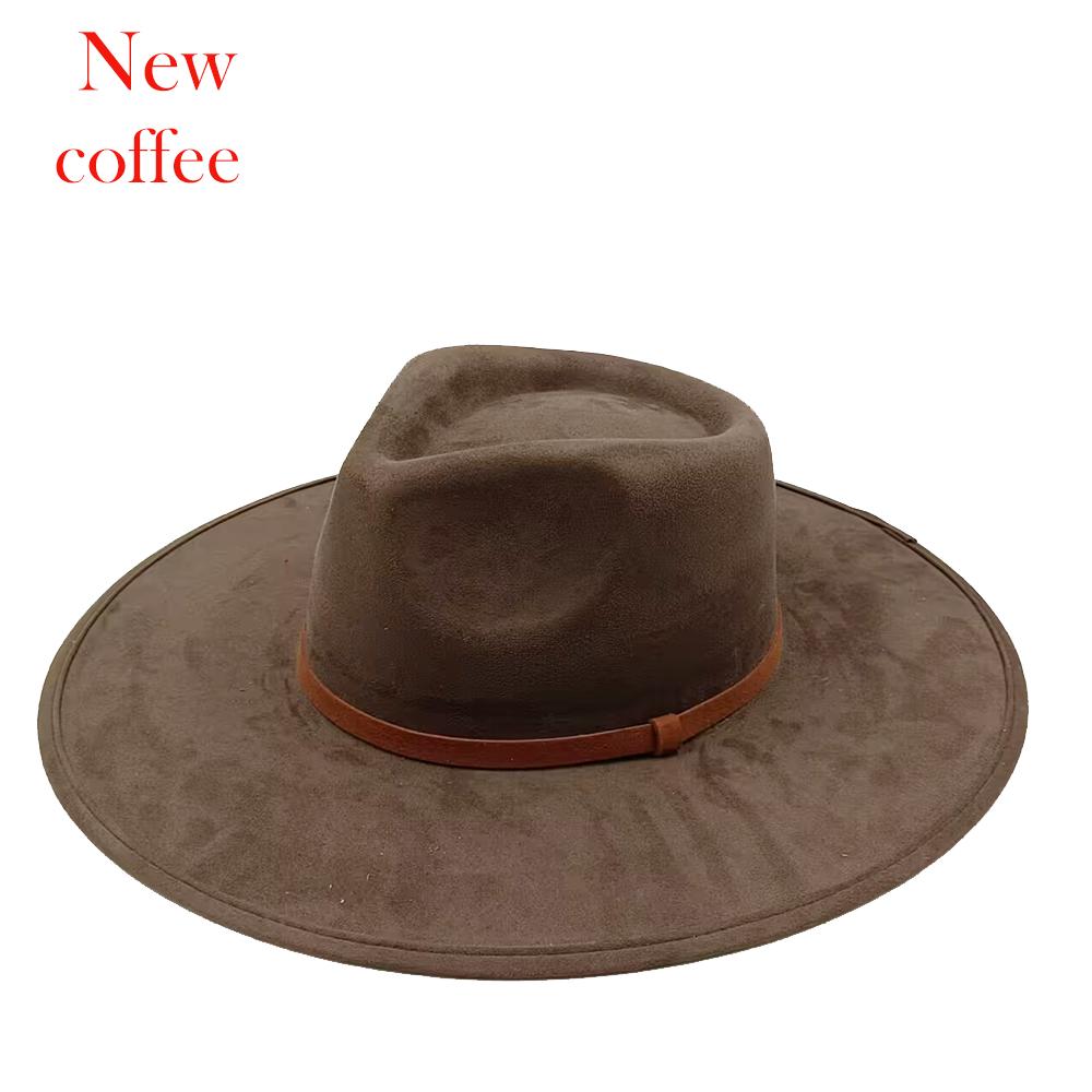 Suede Wide-brimmed Hat 9.5 Cm Brim Width Unisex Suitable for Jazz Hat Fedora Hat Church Hat Felt Hat Soft Felt Hat Panama Hat.