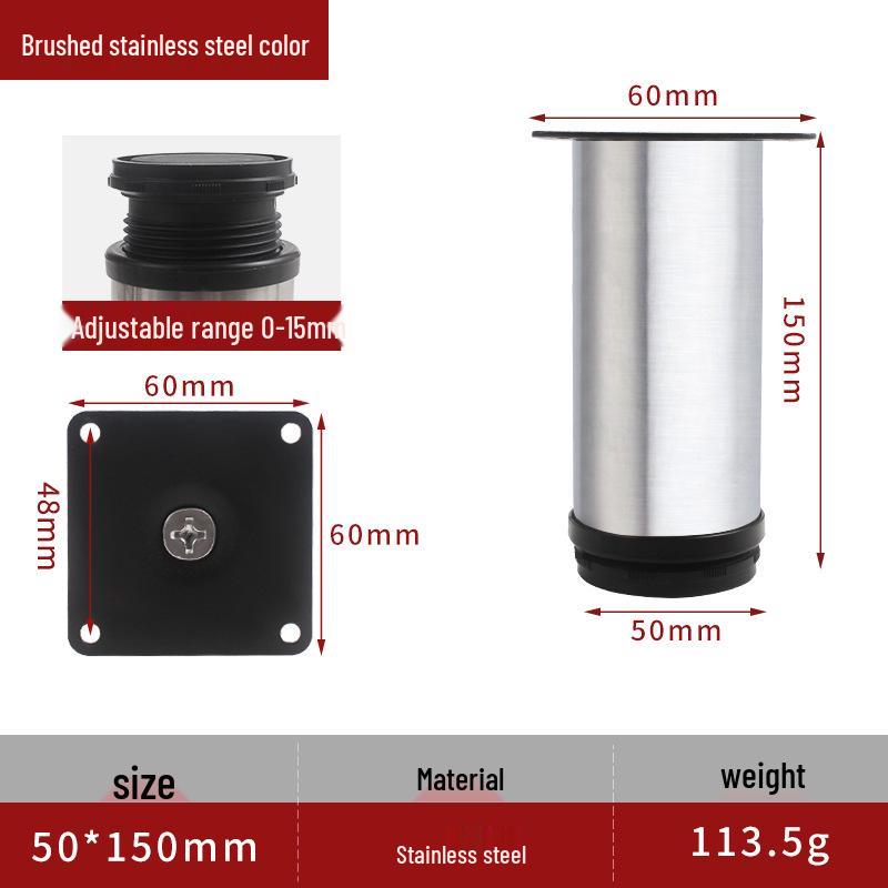 Adjustable Stainless Steel Table & Sofa Legs - Minimalist Furniture Support