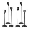 3/6Pcs/Set Vintage Tall Metal Candlestick Pillar Taper Candle Holder Home Living Room Christmas Wedding Party Candle Stand Dining Table Centerpiece