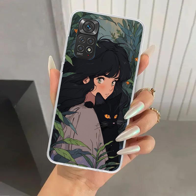 Cute Anime Ins Girls Animal Cat Phone Case for Xiaomi Redmi Note 15 14 14S 13 12S 12 Pro 11S 11 Plus 11T 11E 10S Soft Funda Prin