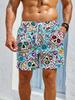 Sommer Strand Stil 3D Gedruckte Lockere Übergröße Schnelltrocknende Shorts