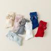 Baby Girl Knee High Socks with Bows Spring Summer Soft Cotton Ruffle Long Stockings Smooth Sole Infant Toddler Uniform Socks