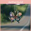 Acrylic Surface Flat Butterfly Pendant Ornament For Vehicle Decor Interior