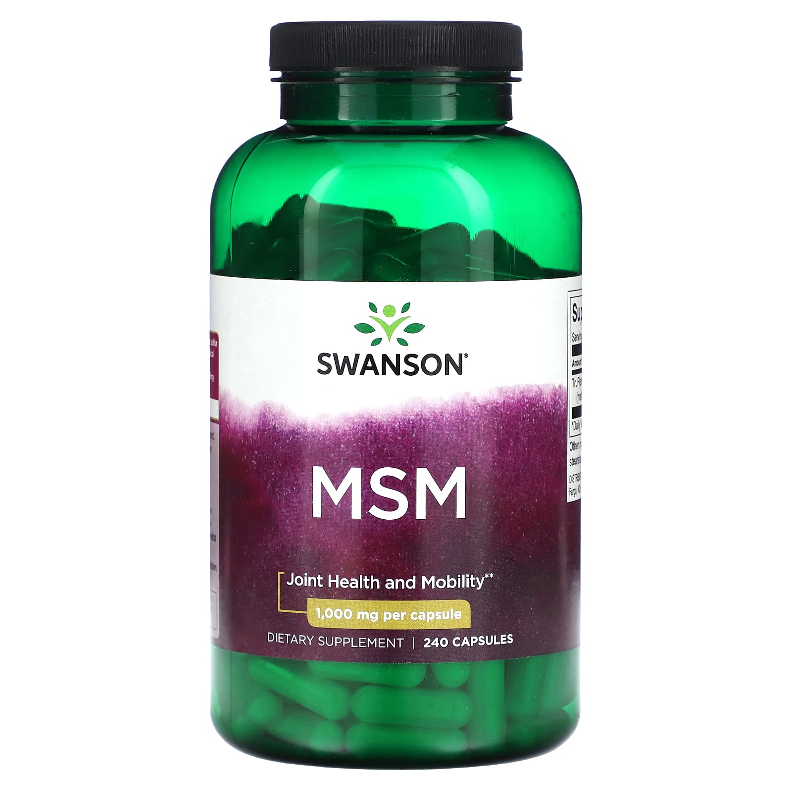 

Msm, 1,000Mg, 240 Capsules