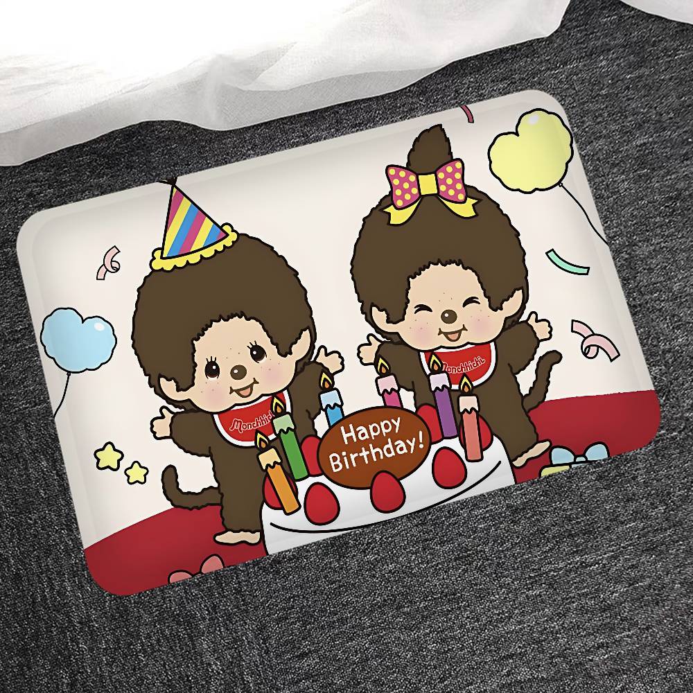 

Cute M-monchhichis-s Floor Mat Rectangle Anti-slip Home Soft Badmat Front Door Indoor Outdoor Mat Welcome Doormat 40x60cm