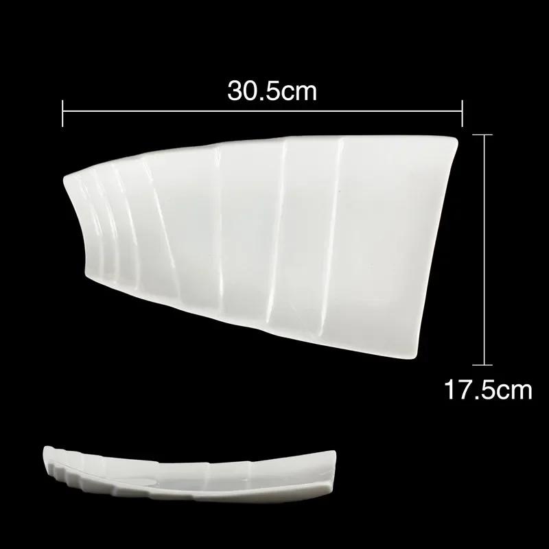 Pure White Plastic Irregular Plate Dish Commerce Serving Tray BBQ Picnic Plates Dessert Snacks Fruit Dishes Kitchen Tableware
