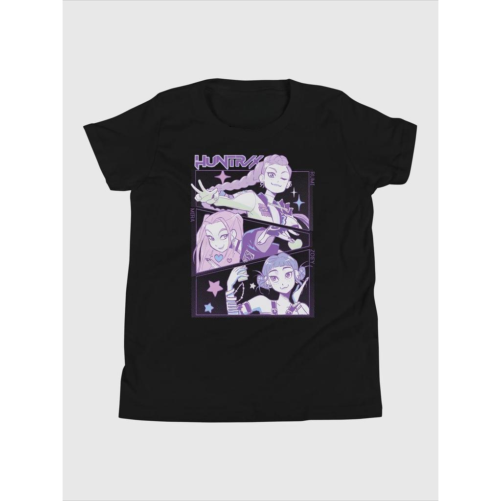 Kpop Demon Hunter Saja Boys T-shirt Harajuku O-neck Casual Anime T-Shirt Tops Unisex