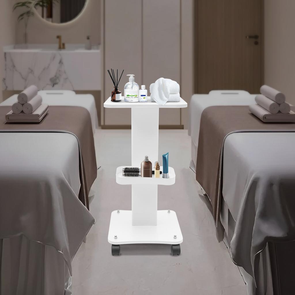 3-Tier 38*35*69cm Beauty Trolley Cart with Wheels Esthetician Cart SPA Facial Rolling Tray Organizer Stand Used In Beauty Salons