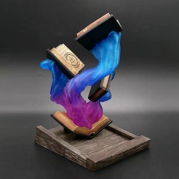 

New Delicate Magic Dice Tower Book Decorative Statue Design In Resin Home Decoration Handmade Figure Of Magic Innovation