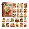 Interactive Holiday Games 2026 Dog Christmas Advent Calendar, 24-Day Acrylic Ornament Set with Mini Puppy Collectible Toy Figures Figures, 2D
