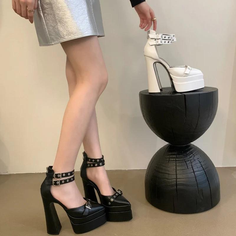 Designer High Heel Damen Mary Jane Schuhe Mode Knöchelriemenschuhe Frühling Herbst Hochzeitspartyschuhe