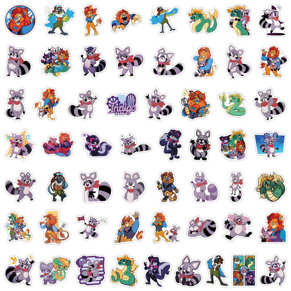 55 New Indigo Park Graffiti Stickers Decorate Suitcase Mobile Phone Cartoon Stickers